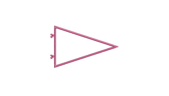 Blank Flag Pennant  -  Machine Embroidery File design - 4x4 inch hoop - Banner Embroidery Download