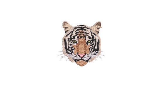Realistic Tiger Head Machine Embroidery File design - 4x4 inch hoop - Tiger Face - instant download