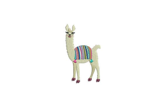 Llama Alpaca Machine Embroidery File design 4x4 inch hoop - instant download