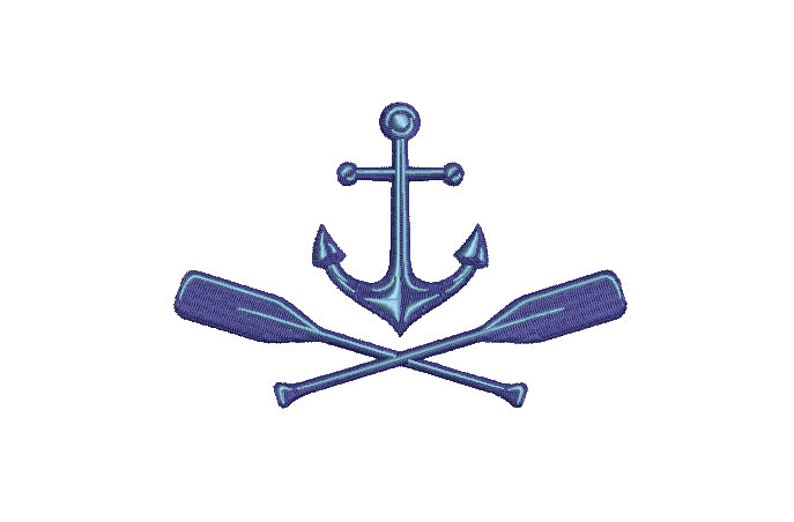 Anchor & Oars Machine Embroidery File Design 5x7 Inch Hoop Etsy