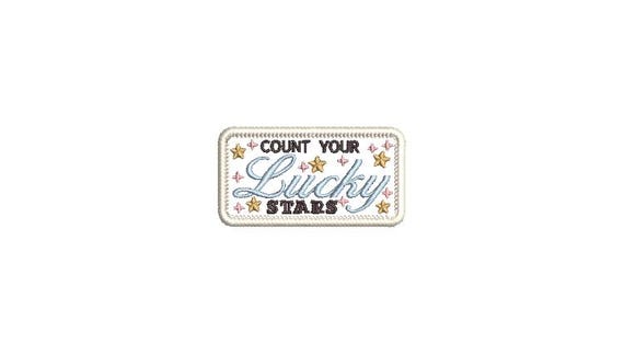 Count Your Lucky Stars Patch Embroidery Design - Lucky Embroidery Design -  Machine Embroidery File design 3 x 3 inch hoop