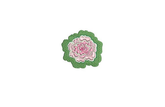 Cabbage Rose Machine Embroidery File design 6cm - 4 x 4 inch hoop - Rosette - Rose Silhouette