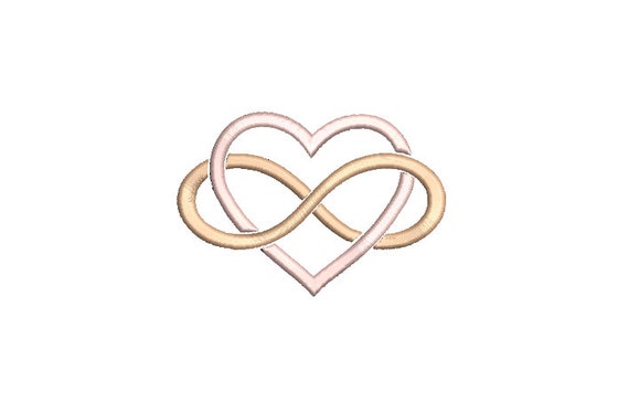 Infinite LOVE Machine Embroidery File design  - 4x4 inch hoop - Valentines Embroidery Design - Infinity Heart