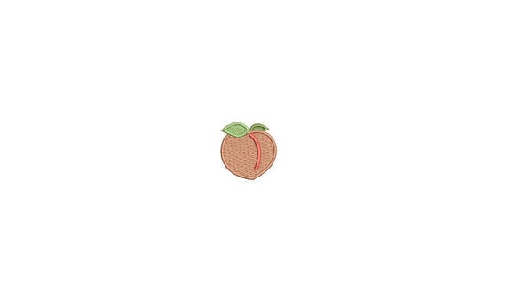 Machine Embroidery Peach Mini 1 inch - 2.5cm Embroidery File design - 4x4 hoop