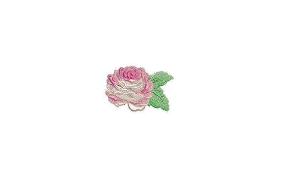 Pinky Rose Mini Machine Embroidery File design 6cm - 4 x 4 inch hoop - Rosette - Rose Silhouette