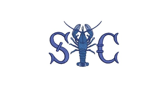 Lobster - Machine Embroidery File design - 4x4 inch hoop - Monogram Embroidery