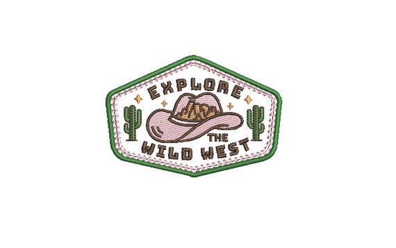 Explore The Wild West - Western Machine Embroidery File design - 4x4 inch hoop - Cowgirl and Cowboy Design