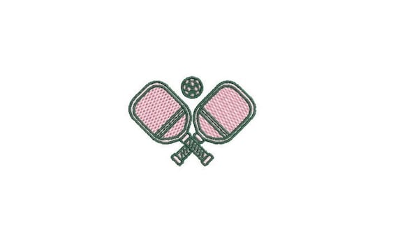 Pickleball Machine Embroidery File design - 3x3 hoop - Instant Download - Pickle Ball Monogram Frame