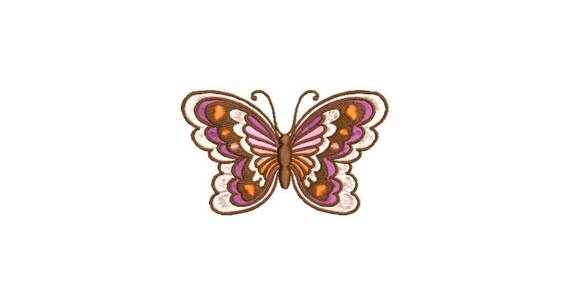 Berry Butterfly Machine Embroidery File design - 4x4 inch hoop - Butterfly design - 10x10cm hoop