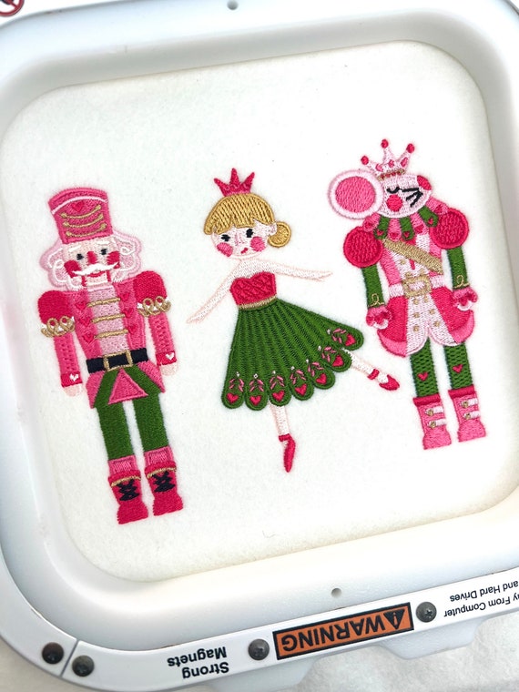 Nutcracker Trio Christmas Xmas - Machine Embroidery File design - 5x7 inch hoop - instant download - One File