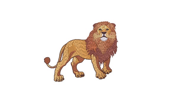 Lion Machine Embroidery File design - 6x10 inch hoop  - instant download - Embroidery machine design