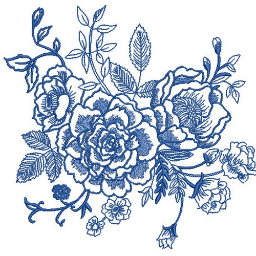 Chinoiserie Chic Embroidery Design 1 Machine Embroidery File - Etsy
