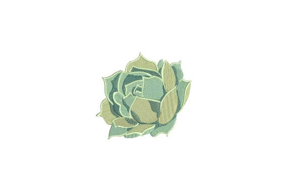 Succulent Plant Flower #3 Machine Embroidery File design 4 x 4 inch hoop Makes a great Patch