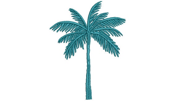 Palm Tree Machine Embroidery File design - 7 x 12 inch hoop - Palm Silhouette