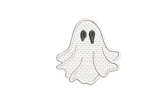 Ghost Embroidery Design - Lace Ghost Machine Embroidery File design 4x4 inch hoop - Halloween - instant download