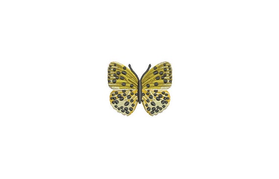 Yellow Butterfly 5 Machine Embroidery File design 4x4 inch hoop - Mini 5cm