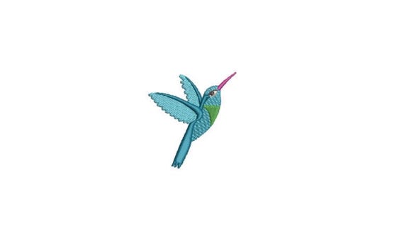 Machine Embroidery Mini Hummingbird Design - Machine Embroidery File design - 4 x 4 inch hoop