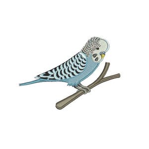 Budgerigar Budgie Bird Machine Embroidery File design 4x4 hoop - download