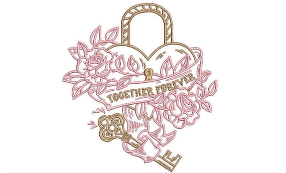 Wedding Embroidery. Together Forever. Machine Embroidery design. 6x10 inch hoop. instant download