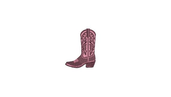 Cowgirl Boot Machine Embroidery File design - 2x2 inch - Cowboy Boot Embroidery  - Western Embroidery