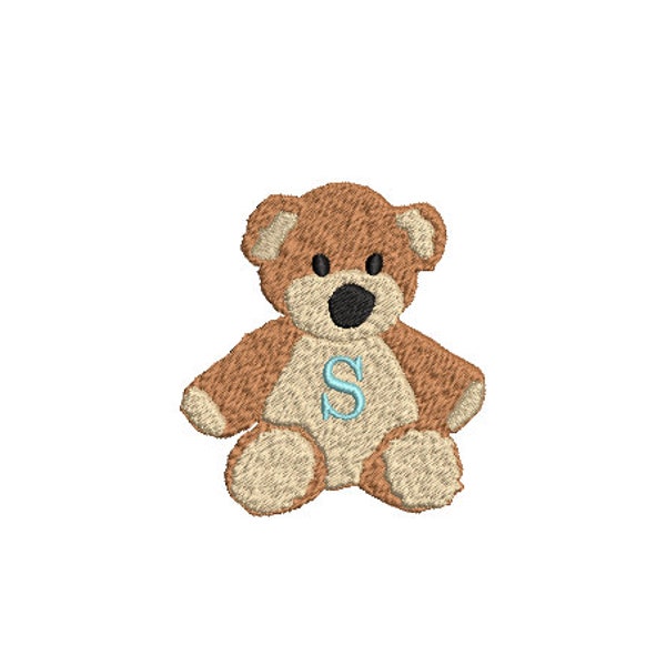 Teddy Bear Machine Embroidery File design 3x3 inch hoop Instant download - Teddy Bear Design