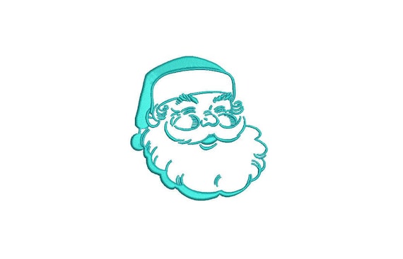 Christmas Xmas Santa Machine Embroidery File design 4x4 inch hoop - instant download