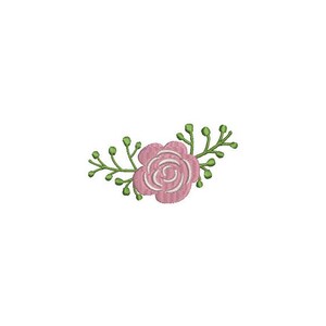Pink Rose Machine Embroidery File design 4 x 4 inch hoop - Tri Colour Rose