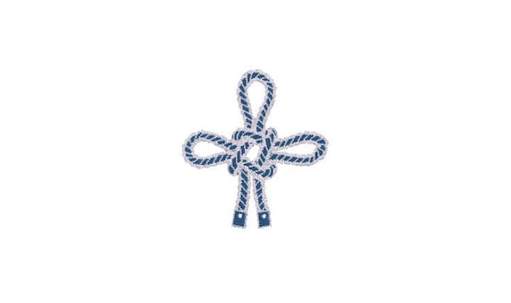Rope Knot 1 Nautical Machine Embroidery File design 4x4 inch hoop - Monogram Frame