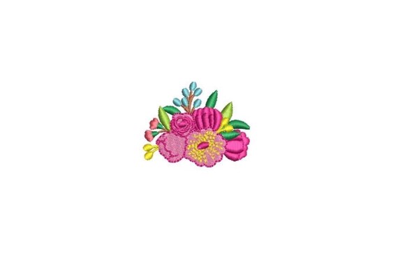 Mini Flowers Machine Embroidery File design - 3 x 3 inch hoop - Mini flower embroidery