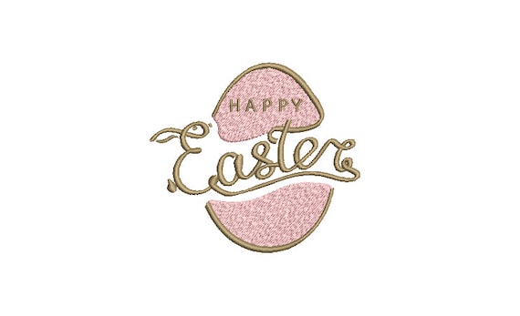 Easter Egg Design - Happy Easter Machine Embroidery File design - 4x4 inch hoop - Easter Embroidery