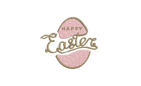 Easter Egg Design - Happy Easter Machine Embroidery File design - 4x4 inch hoop - Easter Embroidery