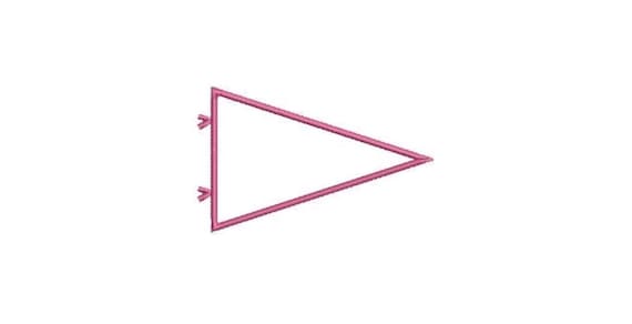 Blank Flag Pennant  -  Machine Embroidery File design - 4x4 inch hoop - Banner Embroidery Download