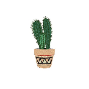 Kawaii Cactus 3 máquina bordado archivo diseño 4 x 4 pulgadas aro hace un gran parche