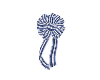 Band Rosette Maschine Stickerei Datei Design - 4 x 4 Zoll Reifen - Monogramm Design - Schleife Stickerei Design