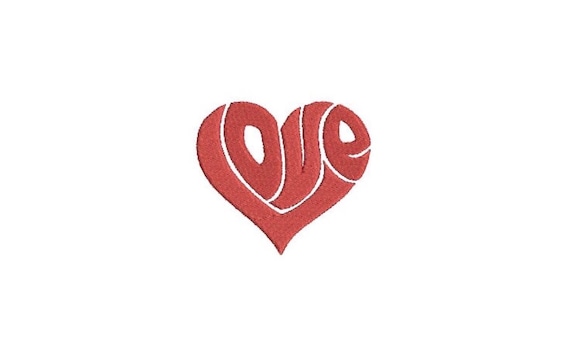 Heart Shape Love Machine Embroidery File design - 3x3 inch hoop  -instant download - Embroidery Design - Heart Embroidery