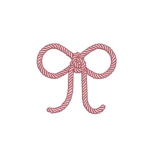 Cord Bow Machine Embroidery File design 4x4 inch hoop - instant download