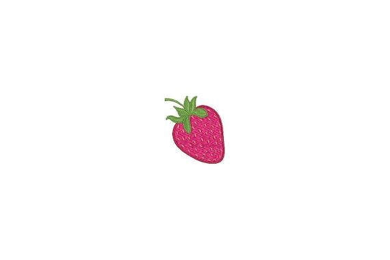 Strawberry Embroidery - Kawaii Strawberry Machine Embroidery File design 4 x 4 inch hoop Makes a great Patch - Instant download