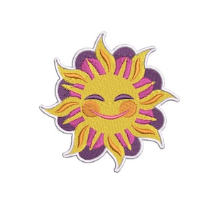 Happy Boho Sun - Machine Borduurwerk File design - 4x4 inch hoepel - instant download - Sun Borduurbestand