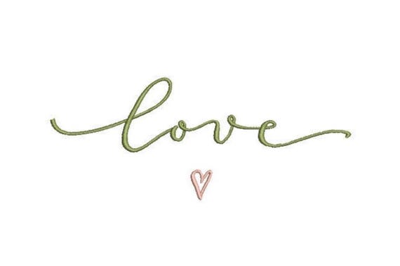 love and heart design - Machine Embroidery File design - 5x7 hoop - Instant download