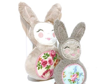 ITH In The Hoop Bunny RABBIT Stuffie Softie Machine Embroidery File design Easter One Hooping 6x10 inch hoop