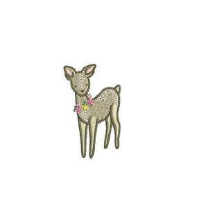 Mini Deer Machine Embroidery File design 4x4 inch hoop - 6cm tall