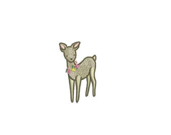 Mini Deer Machine Embroidery File design 4x4 inch hoop - 6cm tall