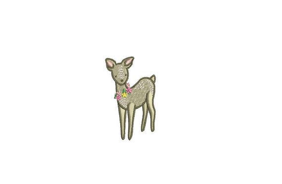 Mini Deer Machine Embroidery File design 4x4 inch hoop - 6cm tall