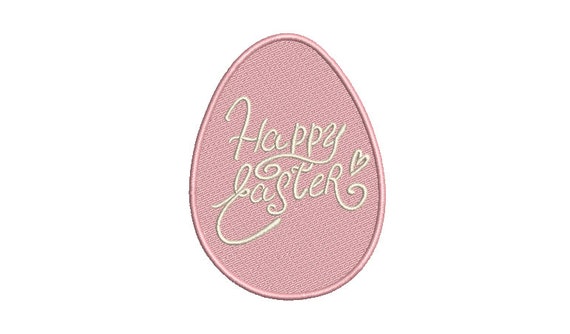 Easter Egg Design - Happy Easter Machine Embroidery File design - 4x4 inch hoop - Easter Embroidery