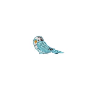 Mini Budgie Budgerigar - 5cm - 4 x 4 inch hoop - Bird embroidery file - Mini Machine Embroidery Design digital download