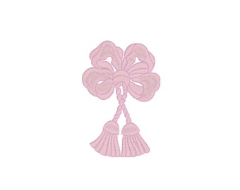 Vintage Tassels Machine Embroidery File design 4x4 inch hoop - instant download