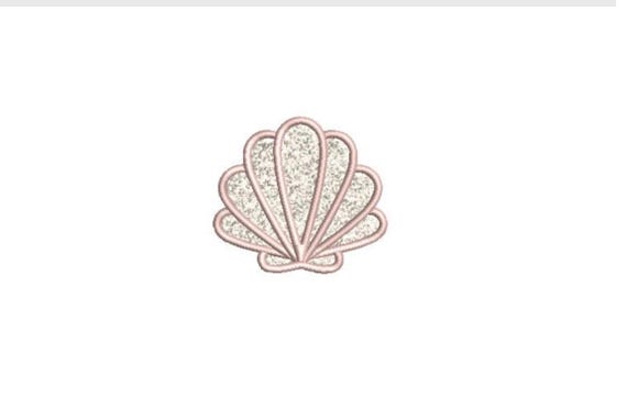 Chenille Shell used with 3D Puffy Foam - Machine Embroidery File design 3x3 inch hoop - 2.5 inch size design