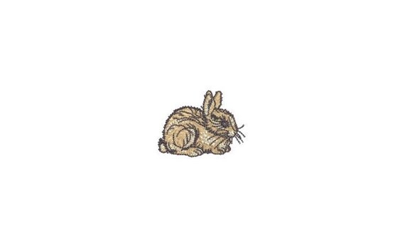Mini Bunny Machine Embroidery design- 5cm tall - 4x4 inch hoop - Rabbit Embroidery - Easter Design