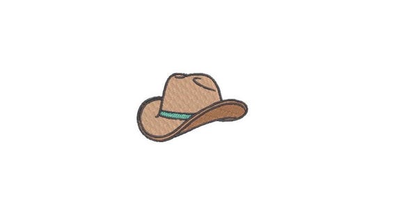 Cowboy Hat Machine Embroidery File design - 3 x 3 inch hoop - Western Embroidery File