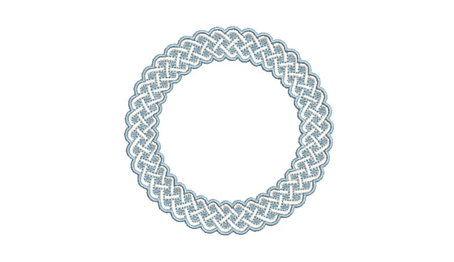 Basket Weave Round Monogram Frame - Machine Embroidery File Design ...